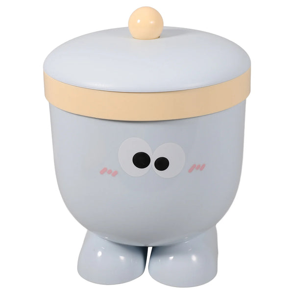 Cute Cartoon Car Trash Can – Sky-blue Pencil Holder & Wastebasket