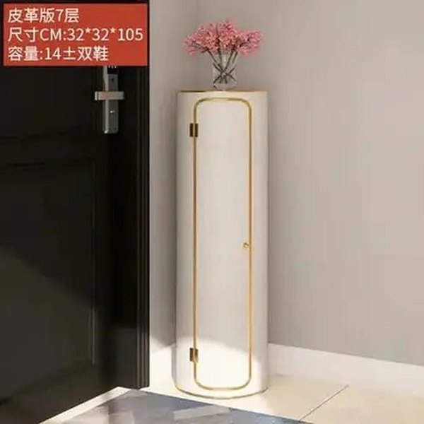 Cylindrical Shoe Storage Rack with a 360° Rotating Design