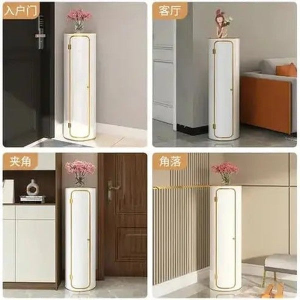 Cylindrical Shoe Storage Rack with a 360° Rotating Design