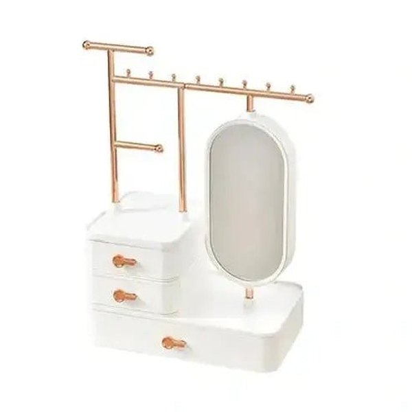 Desktop organizer for jewelry and makeup