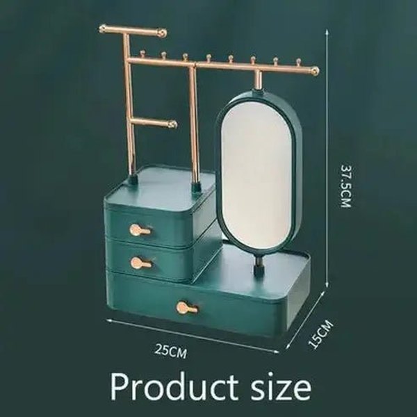 Desktop organizer for jewelry and makeup