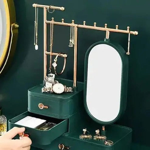 Desktop organizer for jewelry and makeup