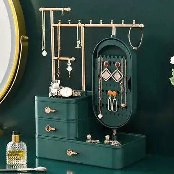 Desktop organizer for jewelry and makeup