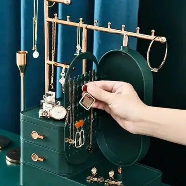 Desktop organizer for jewelry and makeup