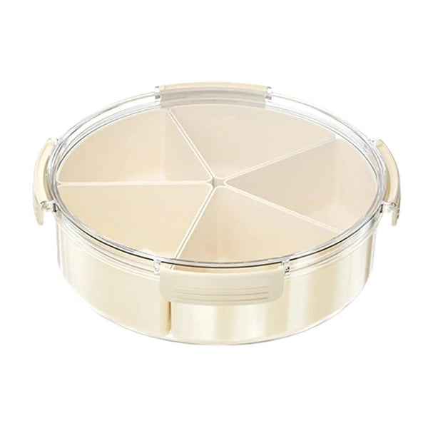 Divided Serving Tray with Lid, Organizer, Dustproof Food Tray, Snack Platter