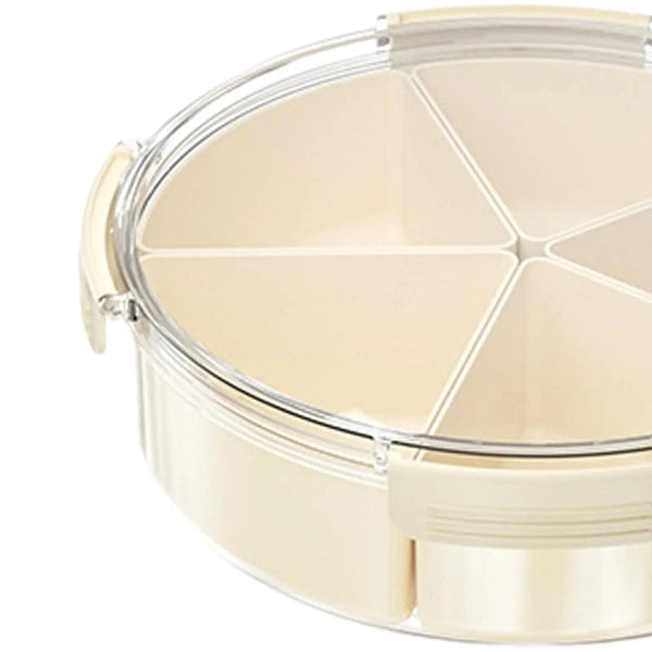 Divided Serving Tray with Lid, Organizer, Dustproof Food Tray, Snack Platter