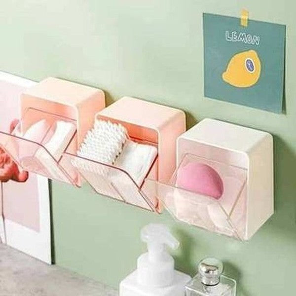 Double Lattice Cotton Pad Storage Box