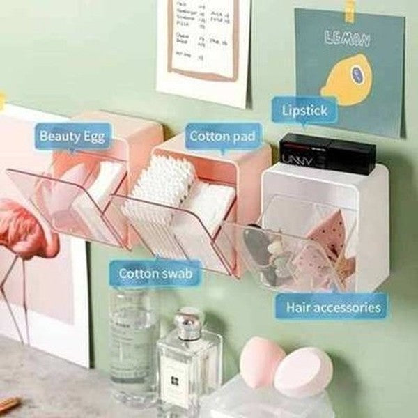 Double Lattice Cotton Pad Storage Box