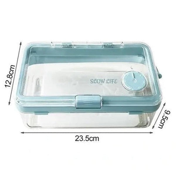 Double-Layer Crisper Box with Lid & Handle