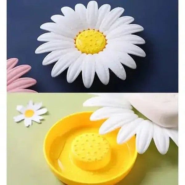 Double-Layer Daisy Bathroom Soap Dish