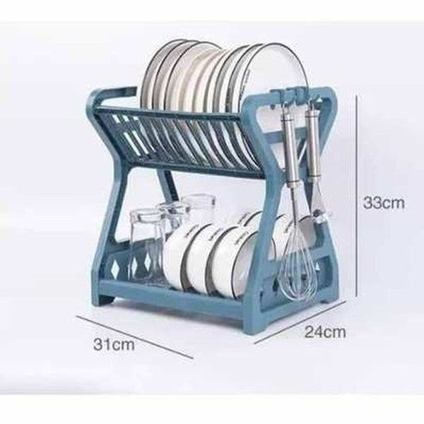Double Layer Dish Drying Rack Over Sink Organizer Dish Dryer