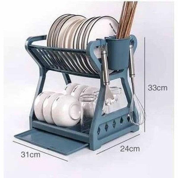 Double Layer Dish Drying Rack Over Sink Organizer Dish Dryer