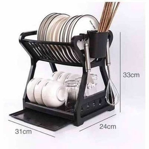 Double Layer Dish Drying Rack Over Sink Organizer Dish Dryer