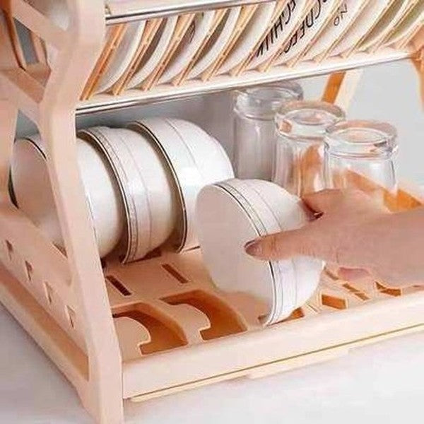 Double Layer Dish Drying Rack Over Sink Organizer Dish Dryer