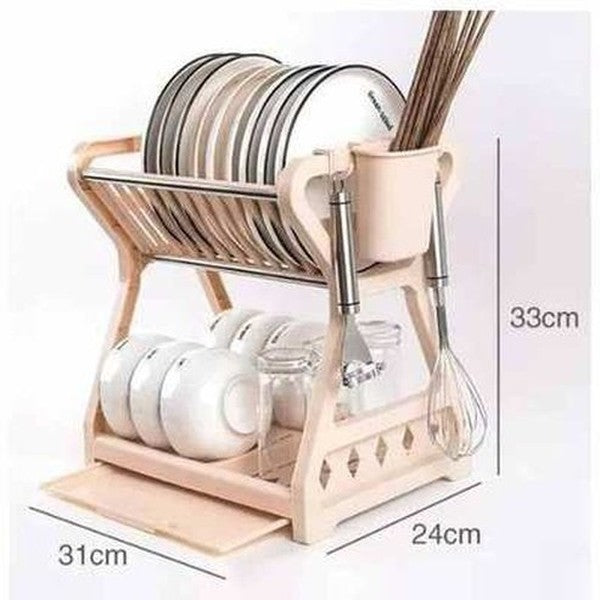 Double Layer Dish Drying Rack Over Sink Organizer Dish Dryer