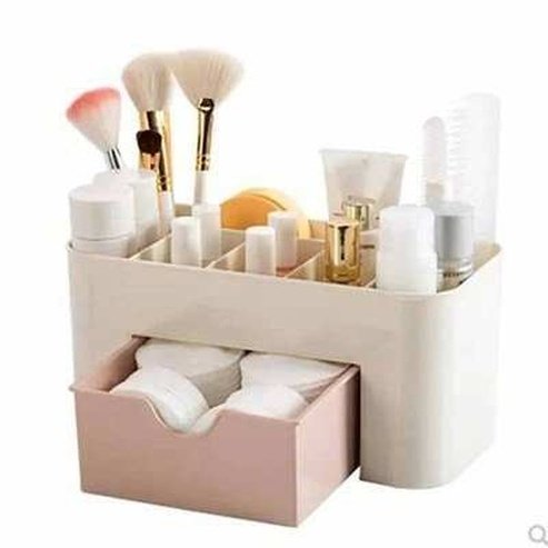 Double Layer Plastic Makeup Organizers Storage Box
