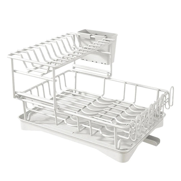 Double-layer Bowl Drying Rack, Space Saving Dish Drainer, Rust-Proof Stainless Steel
