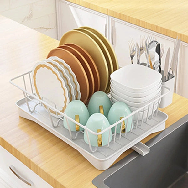 Double-layer Bowl Drying Rack, Space Saving Dish Drainer, Rust-Proof Stainless Steel