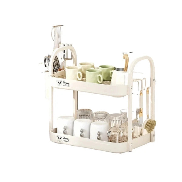 Double Deck Luxury Cup Holders, Storage Shelves for Kitchens