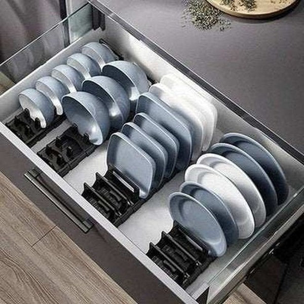 Drawer Cabinet Divider Storage Dish Drainer Drainer