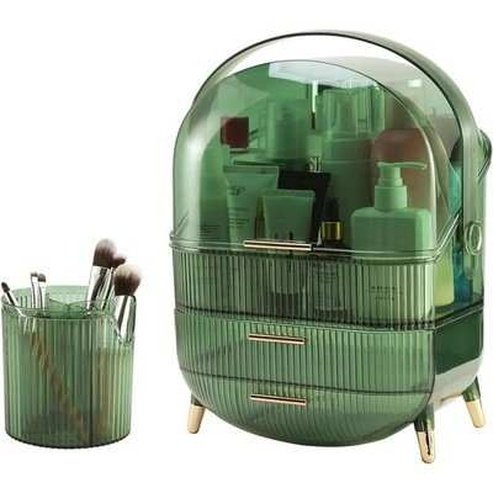 Dresser Organizer Container with Lid and Drawers