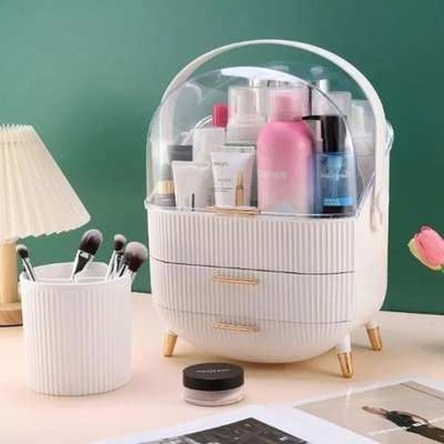 Dresser Organizer Container with Lid and Drawers