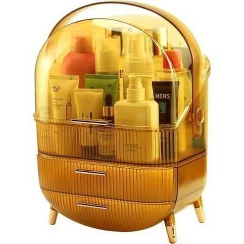 Dresser Organizer Container with Lid and Drawers