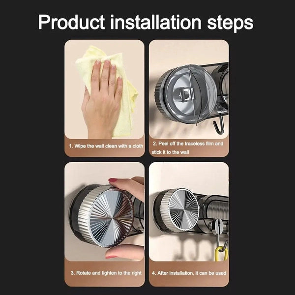 Durable Vacuum Cup Hook, Traceless Strong Door Rear Row Hook, Bathroom Hook