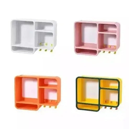 Dustproof Wall Mounted Makeup Storage Rack