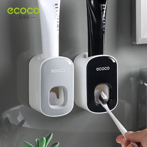 Ecoco Automatic Toothpaste Dispenser, No Nail Bathroom Toothpaste Squeezer