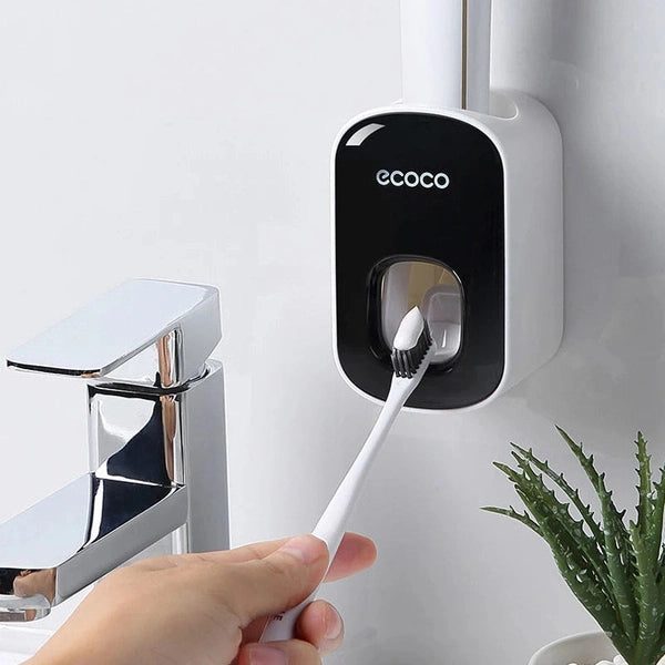 Ecoco Automatic Toothpaste Dispenser, No Nail Bathroom Toothpaste Squeezer