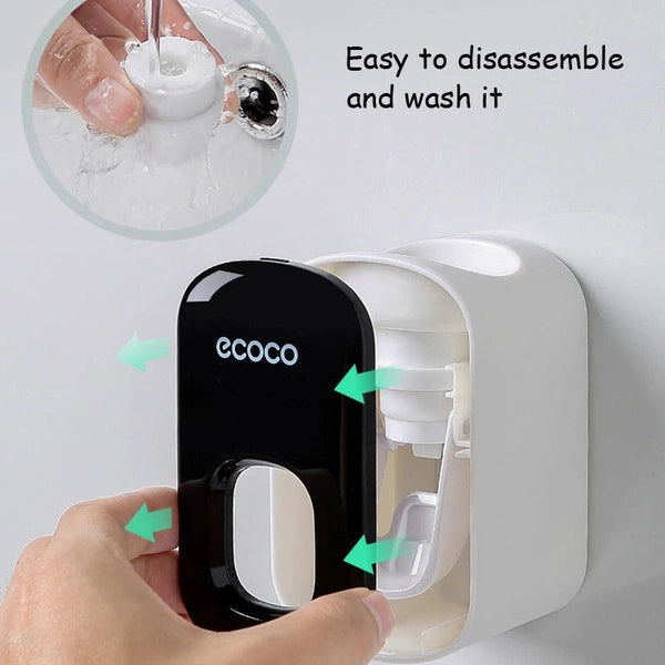 Ecoco Automatic Toothpaste Dispenser, No Nail Bathroom Toothpaste Squeezer