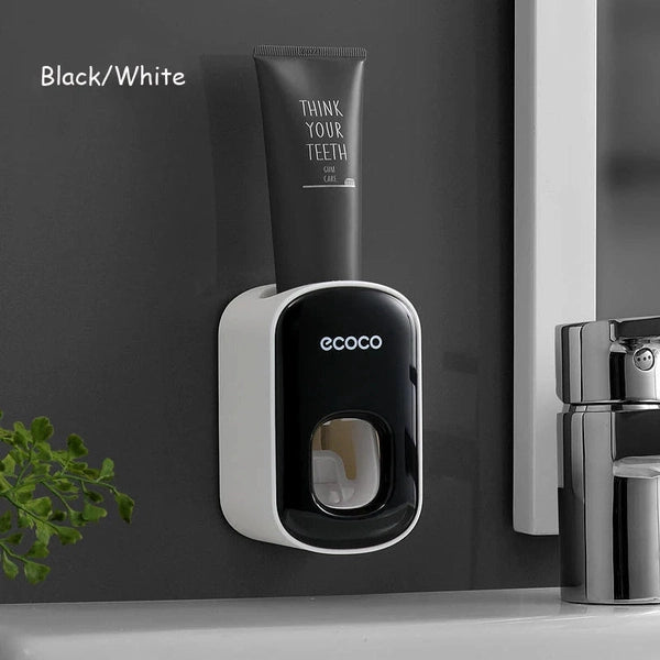 Ecoco Automatic Toothpaste Dispenser, No Nail Bathroom Toothpaste Squeezer