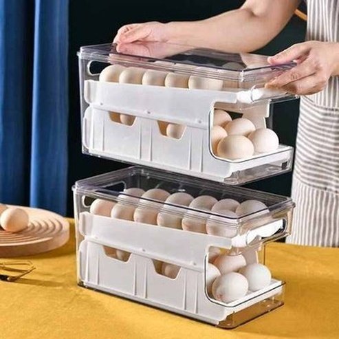 Egg Storage Box Rolling Slide Container