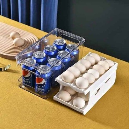 Egg Storage Box Rolling Slide Container