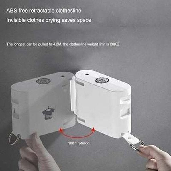 Extendable indoor clothesline with holes