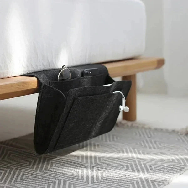 Felt Bedside Storage Bag Bed Sofa Side Pouch Hanging Bag