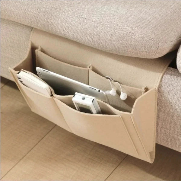 Felt Bedside Storage Bag Bed Sofa Side Pouch Hanging Bag