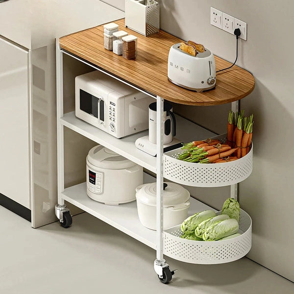 Floor-to-Ceiling Multi-Layer Kitchen Rack Trolley - Storage Solution