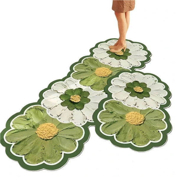 Flower Kitchen Rug Long Carpet for Living Room Kitchen Floor Mats Entrance Doormats
