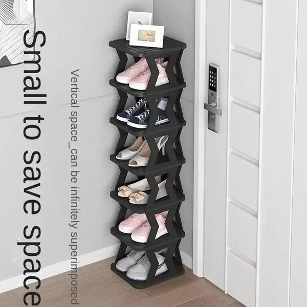 Folding Simple Shoe Rack – Compact Shoe Storage Cabinet for Corridors