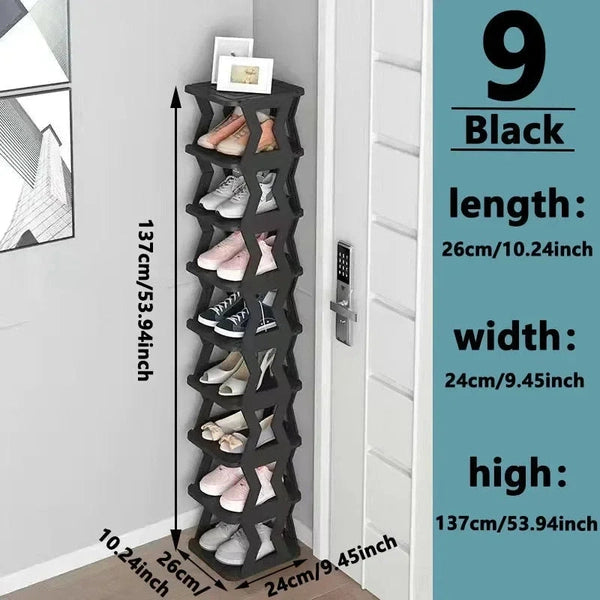 Folding Simple Shoe Rack – Compact Shoe Storage Cabinet for Corridors