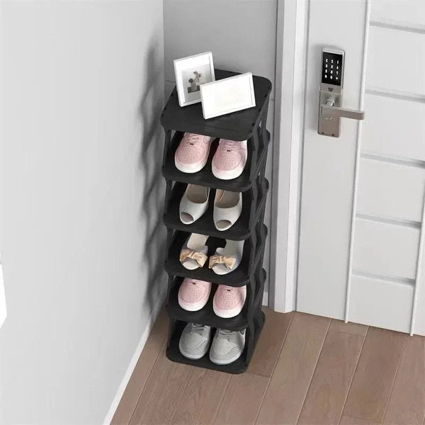 Folding Simple Shoe Rack – Compact Shoe Storage Cabinet for Corridors