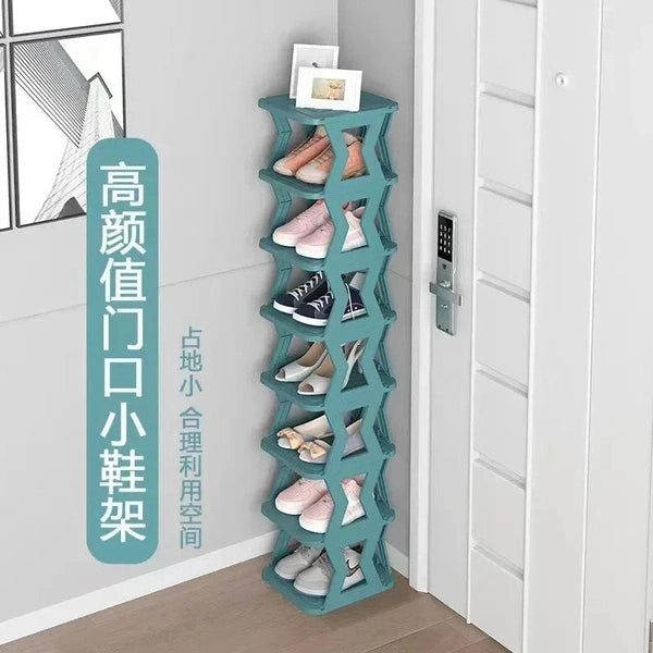 Folding Simple Shoe Rack – Compact Shoe Storage Cabinet for Corridors