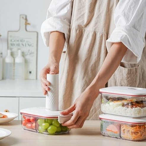 XIAOMI YOUPIN Circle Joy Electric Vacuum Fresh-keeping Box Set Vacuum Pump Antibacterial Preservation Portable Electric Food Vacuum Sealer. Type: Vacuum Sealers