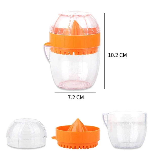 Lemon Squeezer with Lid, Plastic Manual Lemon Juicer, Orange Press Cup
