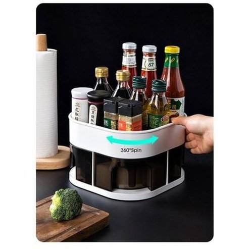 Spice Storage Box Kitchen Organizer Seasoning 360° Rotation Shelf Kitchen Seasoning Storage Box. Kitchen Tools & Utensils. Kitchen Organizers. Type: Spice Organizers.