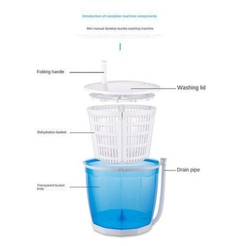 Mini Washing Machine Manual Washing Machine Laundry Artifact Wash Vegetables Wash Fruits Camping No Electricity Required. Type: Washing Machines.
