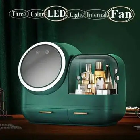 LED Desktop Makeup Organizer Box