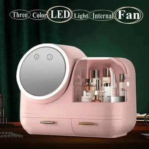 LED Desktop Makeup Organizer Box